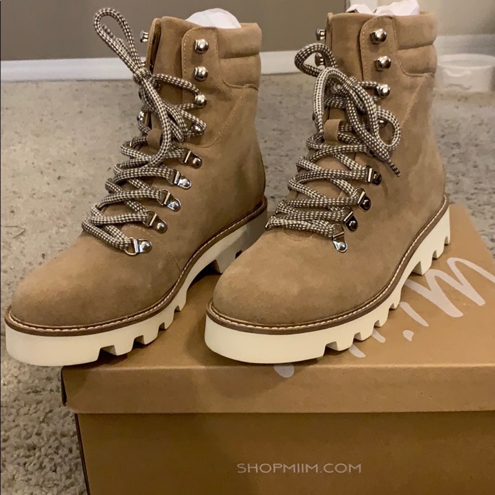 Mi.iM Arlene Khaki Boots combat size 7.5/8.5